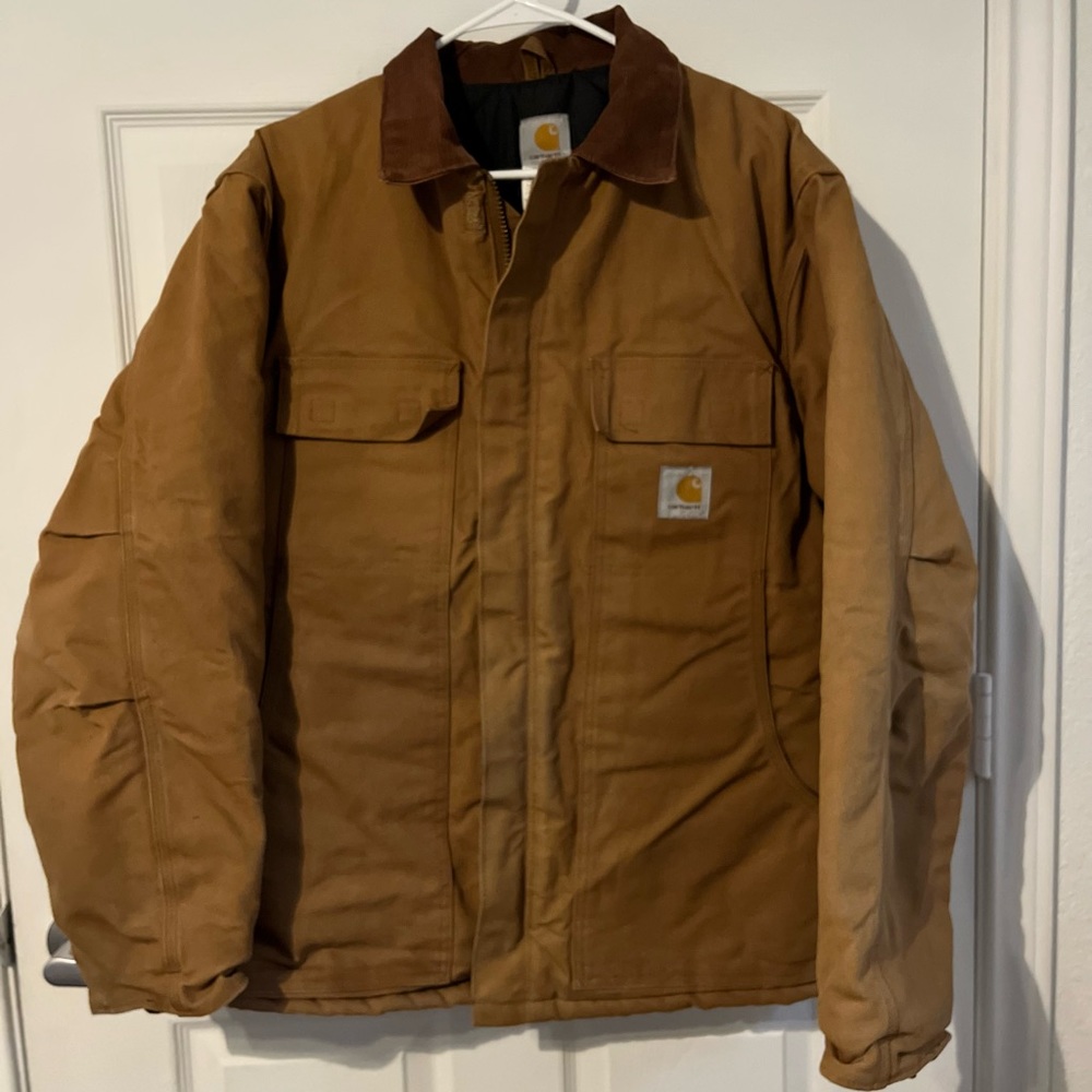 Carhartt C03 BRN Firm Duck Quilt Lined Winter Jacket Vintage Made in USA
